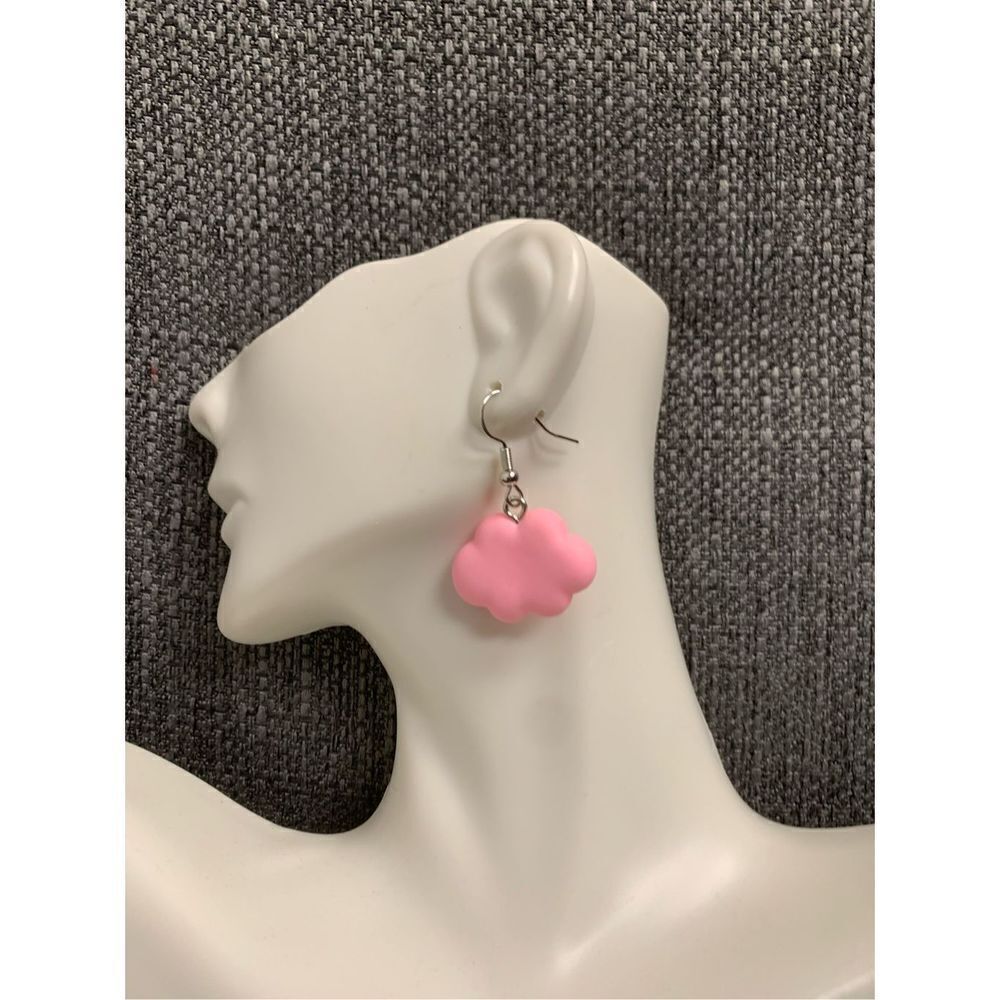 Pink Cloud Statement Earrings